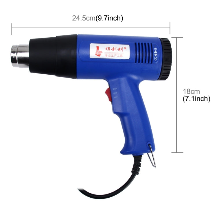DINGGUAGUA Strumento per pistola ad aria calda a temperatura regolabile industriale resistente da 1800 W, 50  to 650 Degrees US Plug