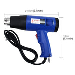 DINGGUAGUA 1800W Industrial Heavy Duty Professionale Temperatura regolabile da 50 gradi Celsius a 650 gradi Celsius Pistola ad aria calda con display della temperatura, Temperature Display 50  to 650 Degrees