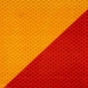 Adesivo segnale avvertimento posteriore in alluminio 55x13 cm