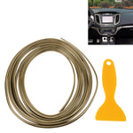 Rivestimento flessibile da 5 m per interni di automobili fai-da-te Interni modanatura esterna Striscia di linea decorativa con raschietto per pellicola