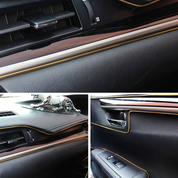 Rivestimento flessibile da 5 m per interni di automobili fai-da-te Interni modanatura esterna Striscia di linea decorativa con raschietto per pellicola
