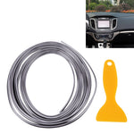 Rivestimento flessibile da 5 m per interni di automobili fai-da-te Interni modanatura esterna Striscia di linea decorativa con raschietto per pellicola