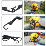 Corda elastica per casco moto con 2 ganci 60 cm