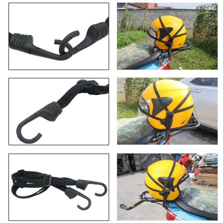 Corda elastica per casco moto con 2 ganci 60 cm