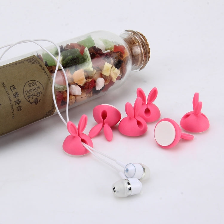 Clip adesive per cavi a forma di coniglio 6 pezzi