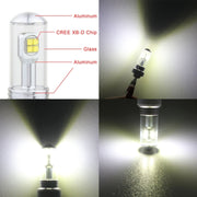 2 PCS H4 40W 800 LM 6000K 8 LED CREE Fendinebbia per auto, DC 12V, H4