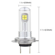 2 fendinebbia per auto H7 40W 800 LM 6000K 8 LED CREE, DC 12V, H7