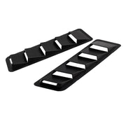 Set di 2 pezzi di rivestimento del pannello di raffreddamento della feritoia di ventilazione del cofano della presa d'aria universale per auto, Black