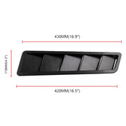 Set di 2 pezzi di rivestimento del pannello di raffreddamento della feritoia di ventilazione del cofano della presa d'aria universale per auto, Black