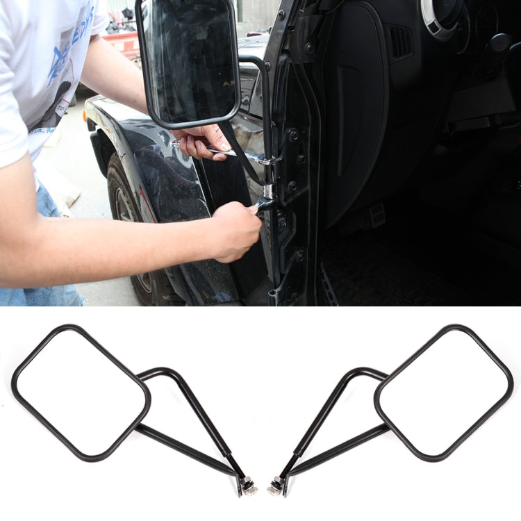 Specchi retrovisori rettangolari per specchietto retrovisore laterale per auto da 2 pezzi per Jeep Wrangler JL 2018, For Jeep Wrangler JL 2018