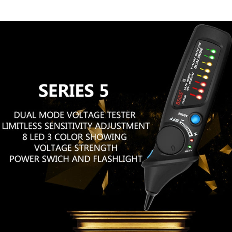 BSIDE AVD06 Rilevatori di tensione CA senza contatto 12~1000 V Elettrosonda a induzione Tipo penna ACV Tester elettrici Strumento domestico con luce LED