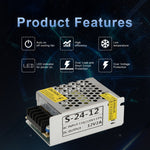 Alimentatore switching 24W 12V 2A per auto 220V CA