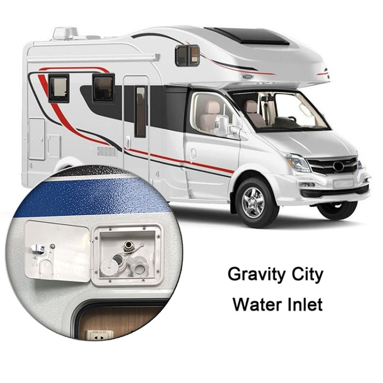 Blocco portello ingresso acqua bianco per camper e rimorchi