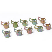 10 PCS 18mm Clip a molla per auto Clip per tubo del carburante Clip per tubo dell'acqua Tubo dell'aria Morsetto di fissaggio, 10 PCS 18mm