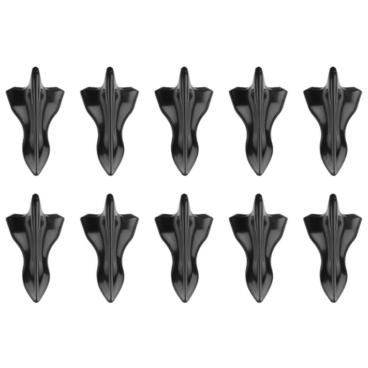 Spoiler pinna di squalo nero universale per auto 10 pezzi