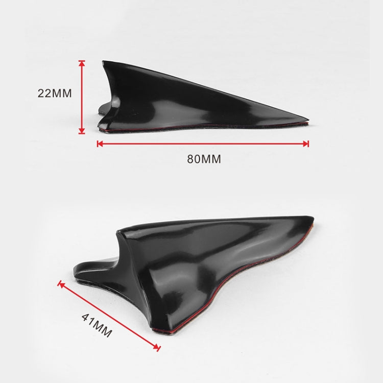 Spoiler pinna di squalo nero universale per auto 10 pezzi