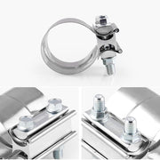 Morsetto a fascia per giunzione lap in acciaio inossidabile per tubo di scarico turbo per auto da 2,5 pollici, 2.5 inch