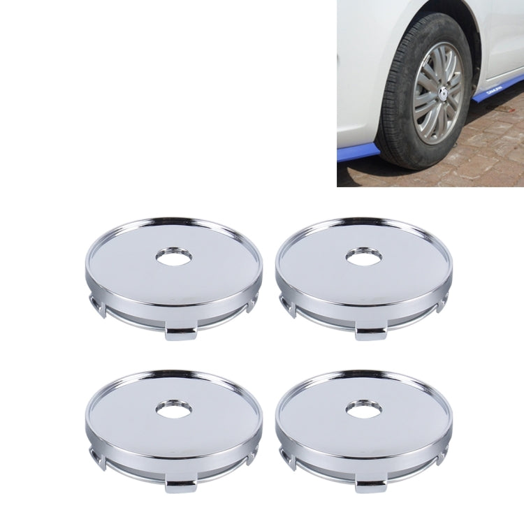 Set 4 coprimozzo ruota auto in metallo 6x6 cm