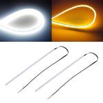 Set 2 luci LED auto 45 cm doppio colore giallo e blu