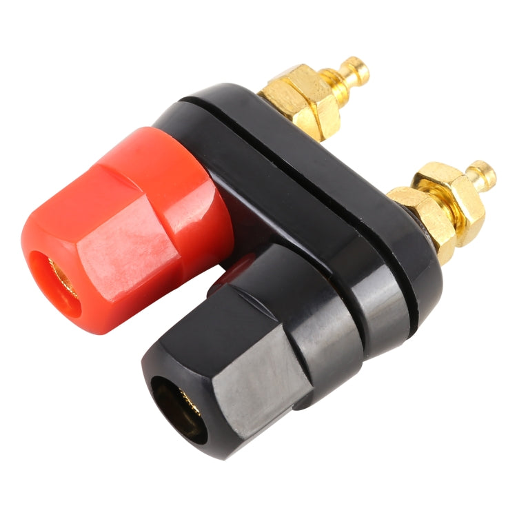 5Pcs Car Double Terminals Red Black Hex Connector Amplifier Terminal Speaker Plug Jack