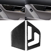 Adesivo decorativo per pannello di regolazione del sedile con guida a sinistra in fibra di carbonio da 2 pezzi per Mercedes-Benz W204 2007-2013, Left Drive Seat Adjustment (A)
