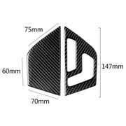 Adesivo decorativo per pannello di regolazione del sedile con guida a sinistra in fibra di carbonio da 2 pezzi per Mercedes-Benz W204 2007-2013, Left Drive Seat Adjustment (A)