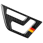 2 pezzi bandiera tedesca auto in fibra di carbonio con guida a destra pannello di regolazione del sedile adesivo decorativo per Mercedes-Benz W204 2007-2013, Right Drive Seat Adjustment (A)
