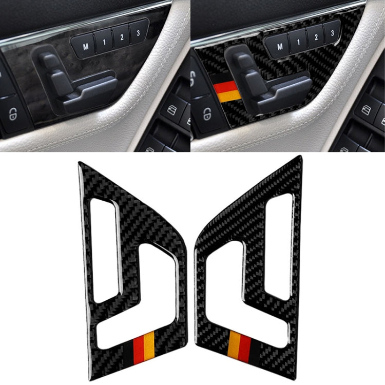 Adesivo pannello regolazione sedile Mercedes W204 fibra carbonio
