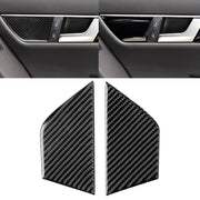 Adesivo decorativo per pannello di regolazione del sedile in fibra di carbonio per auto da 2 pezzi per Mercedes-Benz W204 2007-2013, Seat Adjustment (C)