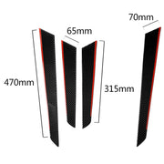 Adesivo decorativo per pannello interno rosso della porta interna in fibra di carbonio da 4 pezzi per Mercedes-Benz W204 2007-2013, Red Inner Door Panel