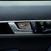 4 pezzi auto bandiera tedesca porta in fibra di carbonio maniglia interna pannello polso adesivo decorativo per Mercedes-Benz Classe C 2007-2013 / Classe E 2009-2016, Door Inner Handle Wrist