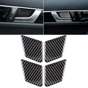 4 pezzi adesivo decorativo pannello polso maniglia interna in fibra di carbonio tinta unita per auto per Mercedes-Benz Classe C 2007-2013 / Classe E 2009-2016, Door Inner Handle Wrist (German Flag)