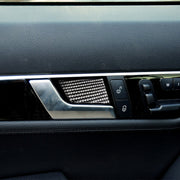 4 pezzi adesivo decorativo pannello polso maniglia interna in fibra di carbonio tinta unita per auto per Mercedes-Benz Classe C 2007-2013 / Classe E 2009-2016, Door Inner Handle Wrist (German Flag)