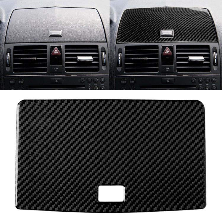 Adesivo decorativo per pannello di navigazione per console in fibra di carbonio per auto per Mercedes-Benz W204 Classe C 2007-2010, Console Navigation