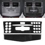 Adesivo decorativo per pannello console centrale in fibra di carbonio per auto per Mercedes-Benz W204 Classe C 2007-2010, Center Console (A)