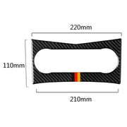 Adesivo decorativo per pannello aria condizionata in fibra di carbonio con bandiera tedesca per auto per Mercedes-Benz W204 Classe C 2007-2010, Air Conditioning (German Flag)