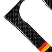 Adesivo decorativo per pannello aria condizionata in fibra di carbonio con bandiera tedesca per auto per Mercedes-Benz W204 Classe C 2007-2010, Air Conditioning (German Flag)