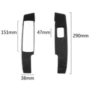 Adesivo decorativo per pannello alzacristalli in fibra di carbonio per auto da 2 pezzi per Mercedes-Benz W204 Classe C 2007-2013, guida a sinistra, Window Lift Panel