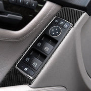 Adesivo decorativo per pannello alzacristalli in fibra di carbonio per auto da 2 pezzi per Mercedes-Benz W204 Classe C 2007-2013, guida a sinistra, Window Lift Panel