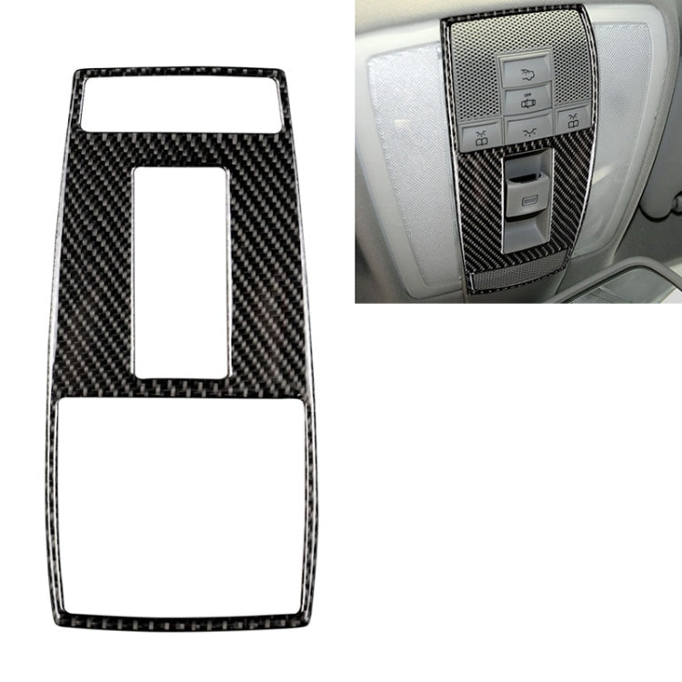 Adesivo decorativo per cornice lampada da lettura in fibra di carbonio per auto per Mercedes-Benz W204 2007-2013 / W212 2010-2012, Reading Lamp Frame