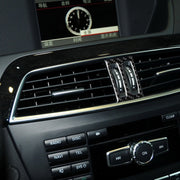 Adesivo decorativo per pannello di uscita aria intermedio in fibra di carbonio per auto per Mercedes-Benz W204 2011-2013, Intermediate Air Outlet