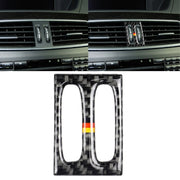Adesivo decorativo per pannello di uscita aria intermedia in fibra di carbonio con bandiera tedesca per auto per Mercedes-Benz W204 2011-2013, Intermediate Air Outlet (German Flag)