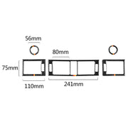 Anello di uscita aria in fibra di carbonio con bandiera tedesca per auto + uscita aria intermedia + adesivo decorativo pannello uscita aria laterale per Mercedes-Benz W204 207-2010, Air Outlet (German Flag)