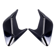 2 pezzi di plastica decorativa per aspirazione del flusso d'aria, cofano turbo, copertura della griglia di ventilazione laterale con adesivo autoadesivo
