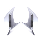 2 pezzi di plastica decorativa per aspirazione del flusso d'aria, cofano turbo, copertura della griglia di ventilazione laterale con adesivo autoadesivo
