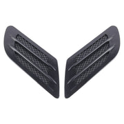 2 pezzi in stile euro in plastica decorativa per aspirazione del flusso d'aria, cofano turbo, copertura della griglia di sfiato laterale con adesivo autoadesivo