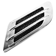 2 pezzi in stile euro in plastica decorativa per aspirazione del flusso d'aria, cofano turbo, copertura della griglia di sfiato laterale con adesivo autoadesivo