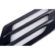 2 pezzi in stile euro decorativo in metallo per aspirazione del flusso d'aria, cofano turbo, copertura della griglia di sfiato laterale con adesivo autoadesivo