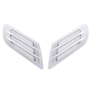 2 pezzi in stile euro decorativo in metallo per aspirazione del flusso d'aria, cofano turbo, copertura della griglia di sfiato laterale con adesivo autoadesivo