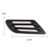 2 pezzi in stile euro decorativo in metallo per aspirazione del flusso d'aria, cofano turbo, copertura della griglia di sfiato laterale con adesivo autoadesivo